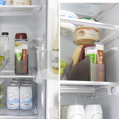 冷蔵庫中スリム調味料収納ラック タワー.|s14